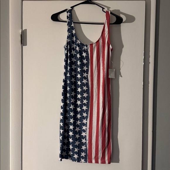 Charlotte Russe Red and Blue Star Striped Dress - Picture 2 of 2